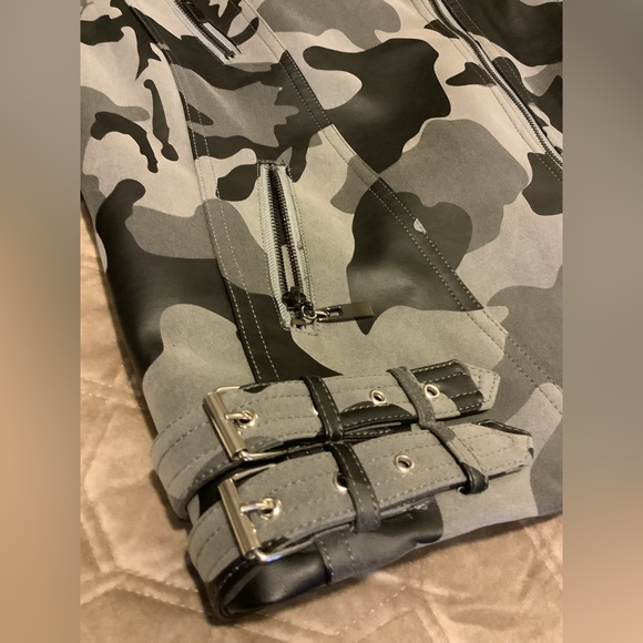 Denim 4Us Camouflage Moto Jacket NEW - Picture 11 of 11